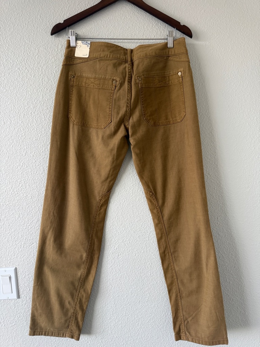 Anthropologie Pilcro The Wanderer Low Rise Brown Khaki Utility Straight Pants 27 - Picture 5 of 13